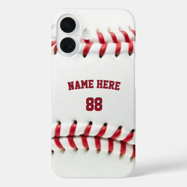 Trendy Personalisiert Baseball Name und Nummer Case-Mate iPhone Hülle (Rückseite)