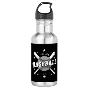 Trendy Personalisiert Baseball Name und Nummer Edelstahlflasche