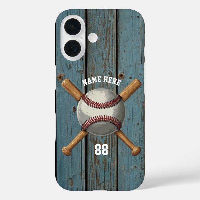 Trendy Personalisiert Baseball Name und Nummer Hol Case-Mate iPhone Hülle (Rückseite)