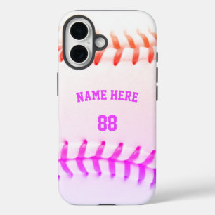 Trendy Personalisiert Baseball Name und Nummer mäd iPhone 16 Hülle