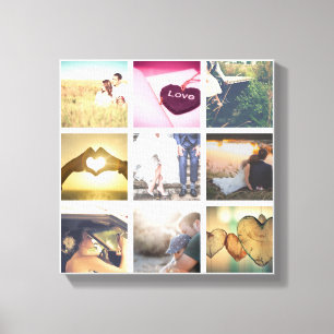 Trendy Personalisiert Foto Collage Leinwanddruck
