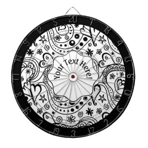 Trendy Personalisiert Hearts und Liebe Doodle Must Dartscheibe