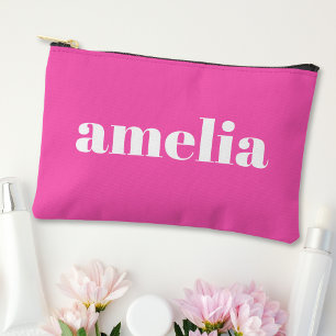 Trendy Personalisiert Hot Pink Zubehörtasche