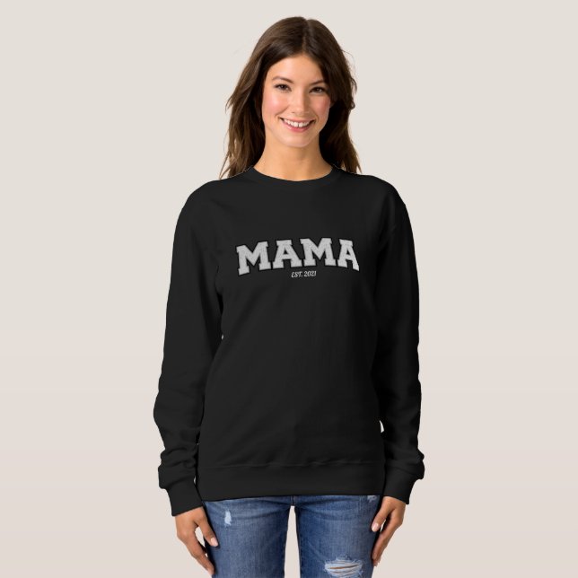 Trendy personalisiert MAMA Sweatshirt (Vorne ganz)