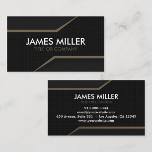 Trendy Personalisiert Moderne Luxus Black Gold Visitenkarte