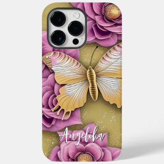 Trendy Personalisiert Name Butterfly Case-Mate iPhone 14 Pro Max Hülle
