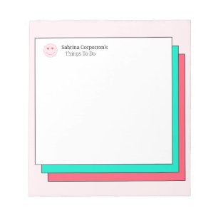 Trendy Personalisiert Social Post to do List Notizblock