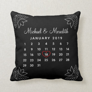 Trendy Personalisiert Wedding Anniversary Kalender Kissen