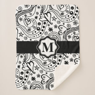 Trendy personalisierte Herzen und Sherpadecke