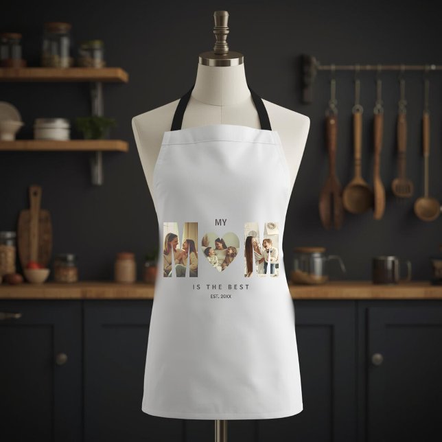 Trendy Personalized Photo MOM Heart Apron Schürze (Von Creator hochgeladen)