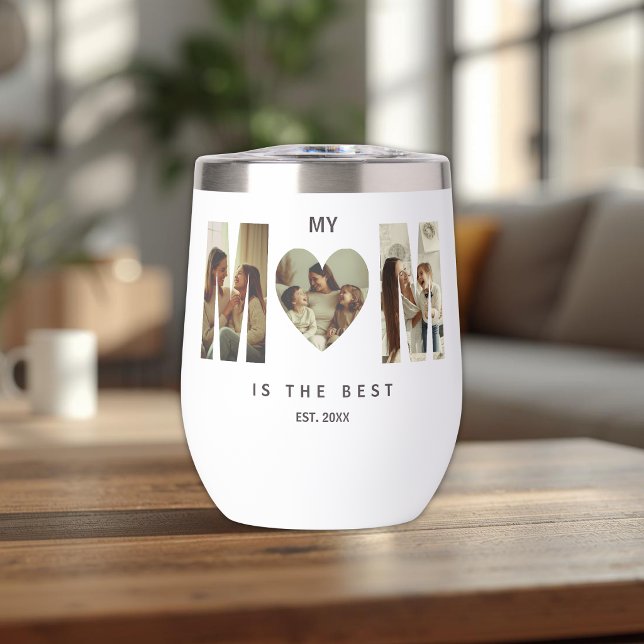 Trendy Personalized Photo MOM Heart Tumbler (Von Creator hochgeladen)