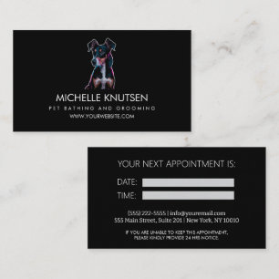 Trendy Pet Bade and Grooming Termin Card Visitenkarte