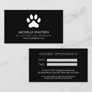Trendy Pet Bade and Grooming Termin Card Visitenkarte