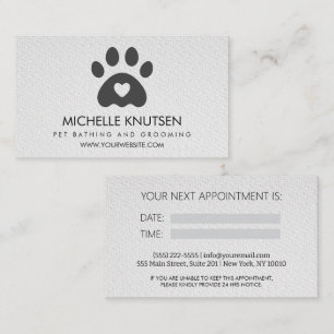 Trendy Pet Bade and Grooming Termin Card Visitenkarte