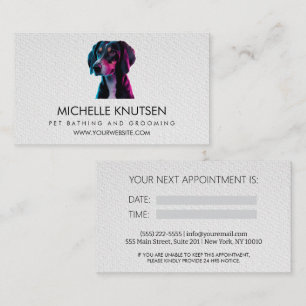 Trendy Pet Bade and Grooming Termin Card Visitenkarte