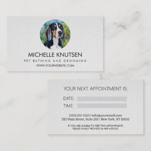 Trendy Pet Bade and Grooming Termin Card Visitenkarte