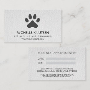 Trendy Pet Bade and Grooming Termin Card Visitenkarte