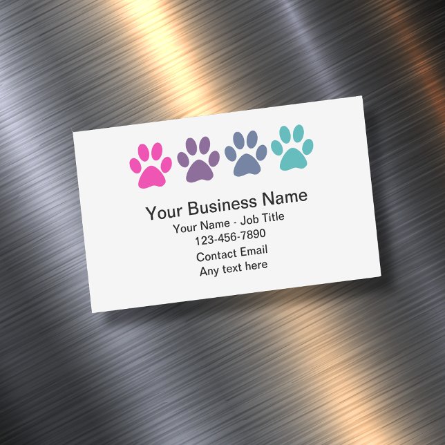 Trendy Pet Theme Magnetic Business Cards Magnetische Visitenkarte (Von Creator hochgeladen)