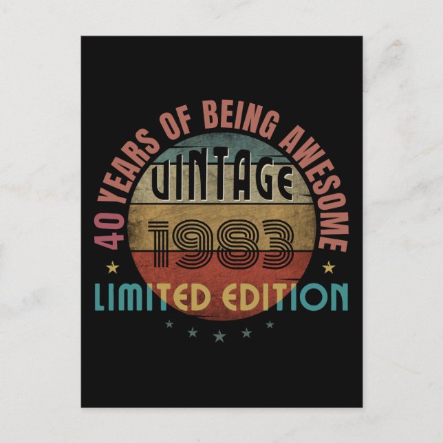 TRENDY PHANTASTISCHEN JAHR GEBURTSTAG GESCHENKE POSTKARTE (Vorderseite)