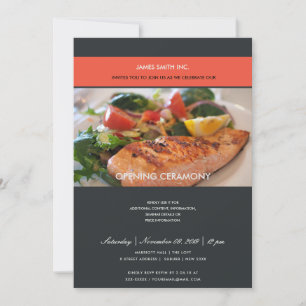 TRENDY PHOTO SCHWARZ ROT GRANDIOSE ERÖFFNUNGSZEREM EINLADUNG