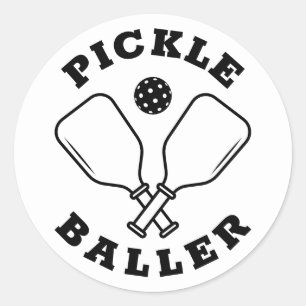 Trendy Pickle Baller Runder Aufkleber