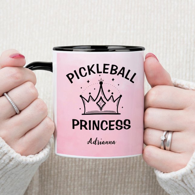 Trendy Pickleball Princess Pink Ombre with Crown Tasse (Von Creator hochgeladen)