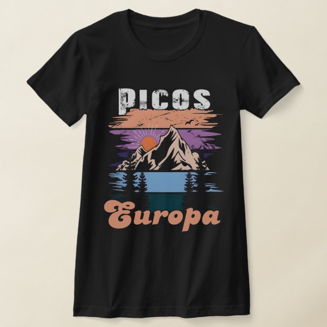 Trendy Picos de Europa Nationalpark Retro T-Shirt (Ablage )
