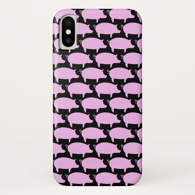 Trendy Pig Editable Black Iphone Gehäuse Case-Mate iPhone Hülle (Rückseite)