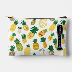 Trendy Pineappel Pattern Name hinzufügen Zubehörtasche