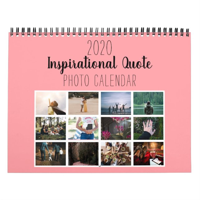 Trendy Pink 2020 Fotos und Motivierend Quotes Kalender (Titelbild)
