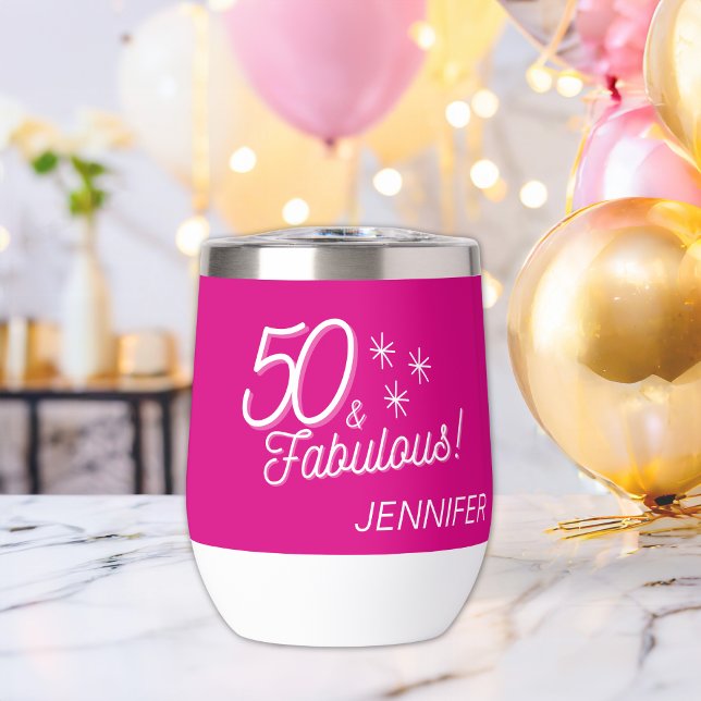 Trendy Pink 50 und prächtig Geburtstag (Von Creator hochgeladen)