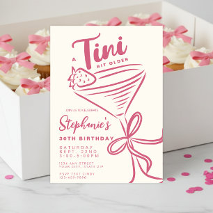 Trendy Pink A Tini Bit Ältere 30. Geburtstag Einladung