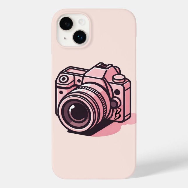 Trendy Pink DSLR-Kamera Fotografie Personalisiert Case-Mate iPhone Hülle (Rückseite)
