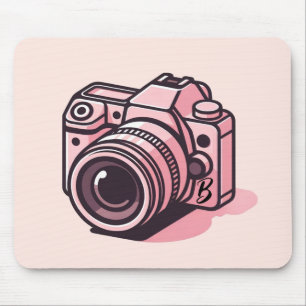 Trendy Pink DSLR-Kamera Fotografie Personalisiert Mousepad