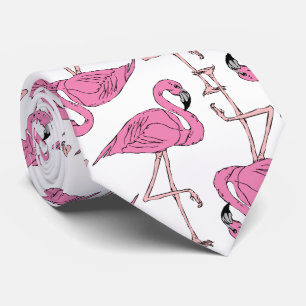 Trendy Pink Flamingo Muster Krawatte