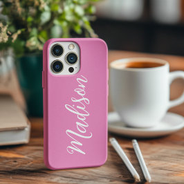 Trendy Pink Girls Name Handgeschriebenes Skript be iPhone 16 Hülle