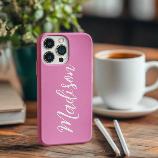 Trendy Pink Girls Name Handgeschriebenes Skript be Case-Mate iPhone Hülle (Von Creator hochgeladen)
