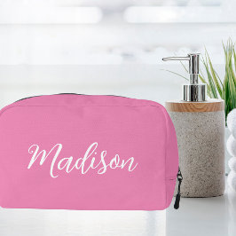 Trendy Pink Girls Name Handgeschriebenes Skript be Waschbeutel