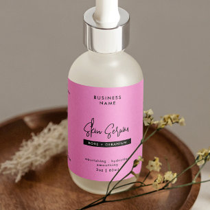 Trendy Pink Girly 2 OZ Hautpflege Flasche Etikett