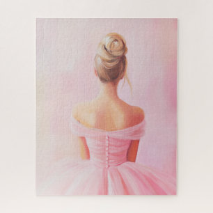 Trendy Pink Girly Ästhetik Ballerina Puzzle