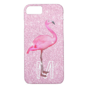 Trendy Pink Glitzer Tropical Flamingo Moderne Case-Mate iPhone Hülle
