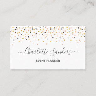 Trendy pink gold Glitzer confetti Visitenkarte