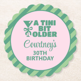 Trendy Pink & Green A Tini Bit Ältere 30. Geburtst Untersetzer