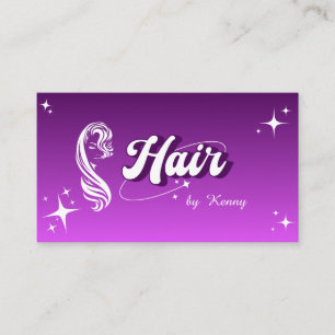 Trendy Pink Hair Stylist Niedlich Moderner Salon Visitenkarte