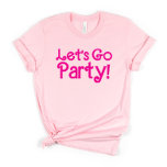 Trendy Pink Let's Go Party Bachelorette Party T-Shirt<br><div class="desc">Trendy Pink Let's Go Party T-Shirt - available in multiple styles,  sizes and colors.</div>