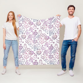 Trendy Pink Lila Ghost Halloween Dekor Fleecedecke