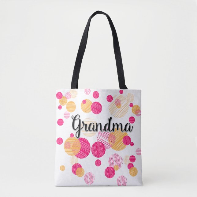 Trendy Pink Polka-Dot Oma Muster (Vorderseite)