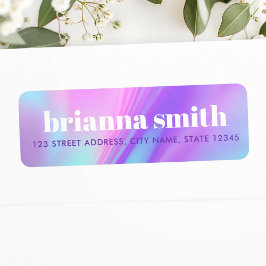 Trendy pink purple pastel gradient return address