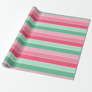 Trendy Pink Red Green Moderne Elegante Farben Geschenkpapier