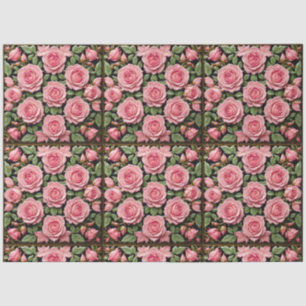 Trendy Pink Roses Schöne Sammlung Seidenpapier